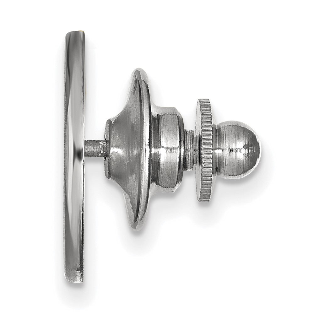Alternate view of the 14K White Gold Southern Methodist University 15mm Lapel or Tie Pin by The Black Bow Jewelry Co.