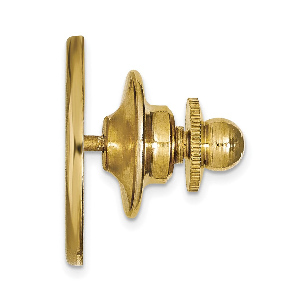 Alternate view of the 14K Gold Plated Silver Southern Methodist Univ 15mm Lapel or Tie Pin by The Black Bow Jewelry Co.