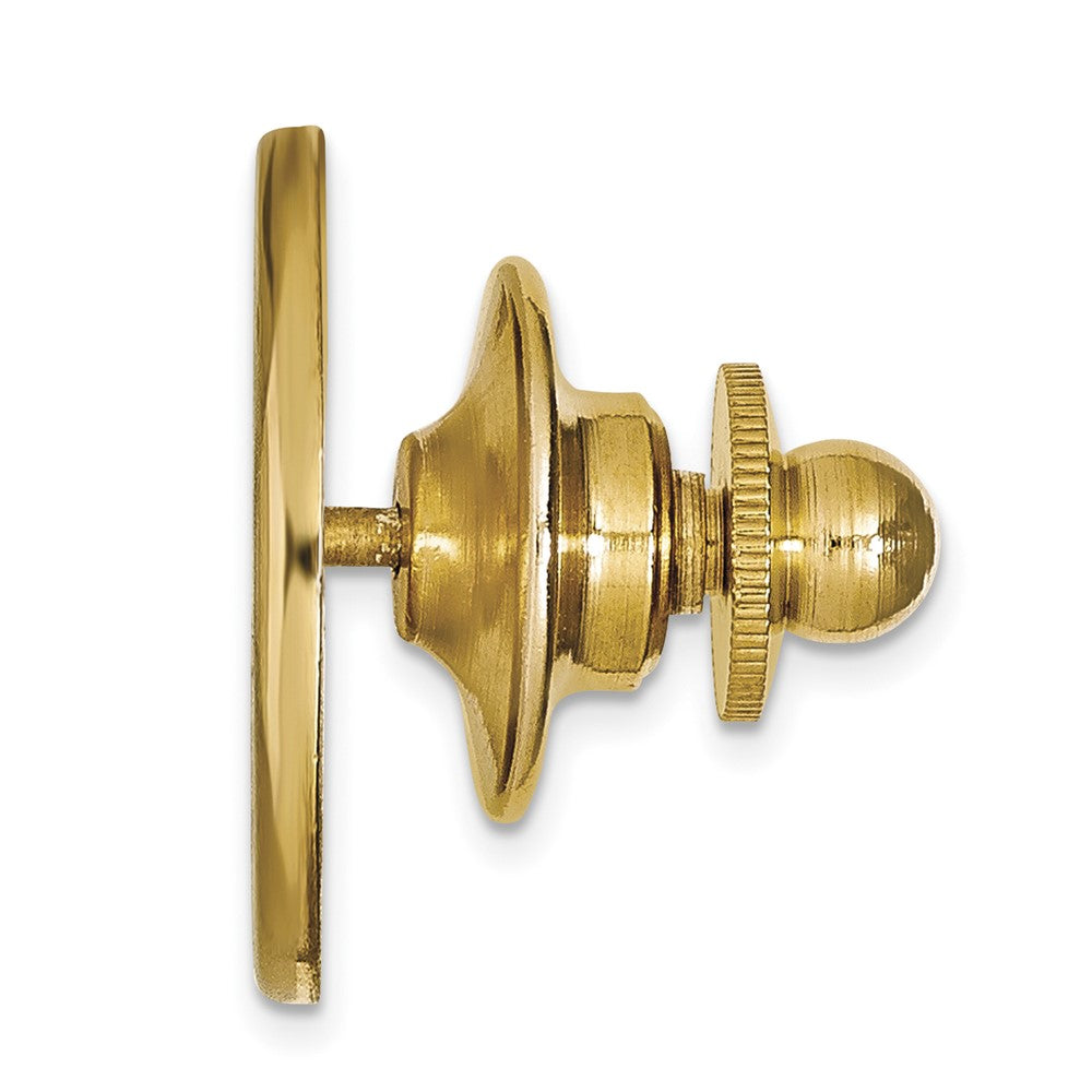Alternate view of the 14K Yellow Gold Texas State University 15mm Lapel or Tie Pin by The Black Bow Jewelry Co.
