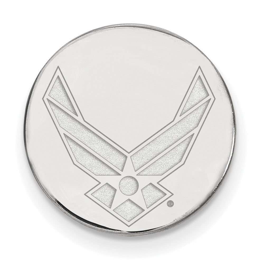 Sterling Silver U.S. Air Force Academy 15mm Lapel or Tie Pin, Item M12108 by The Black Bow Jewelry Co.