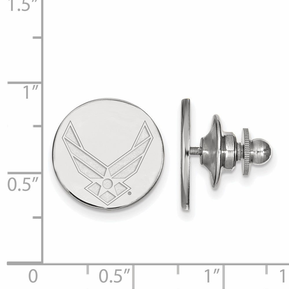 Alternate view of the Sterling Silver U.S. Air Force Academy 15mm Lapel or Tie Pin by The Black Bow Jewelry Co.