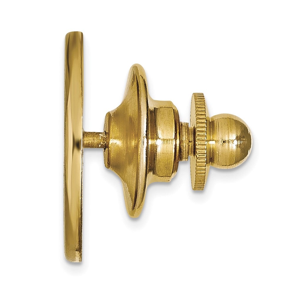 Alternate view of the 14K Gold Plated Silver U.S. Air Force Academy Script 15mm Pin by The Black Bow Jewelry Co.