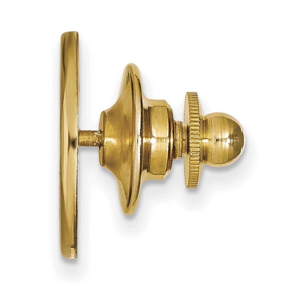 Alternate view of the 14K Gold Plated Silver U.S. Naval Academy Logo 15mm Lapel or Tie Pin by The Black Bow Jewelry Co.