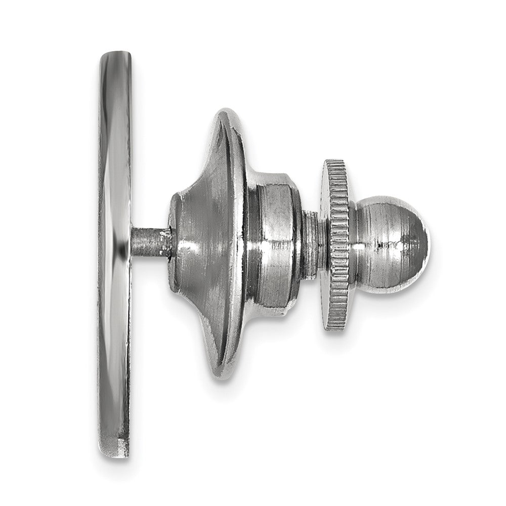 Alternate view of the Sterling Silver U.S. Naval Academy Crest 15mm Lapel or Tie Pin by The Black Bow Jewelry Co.