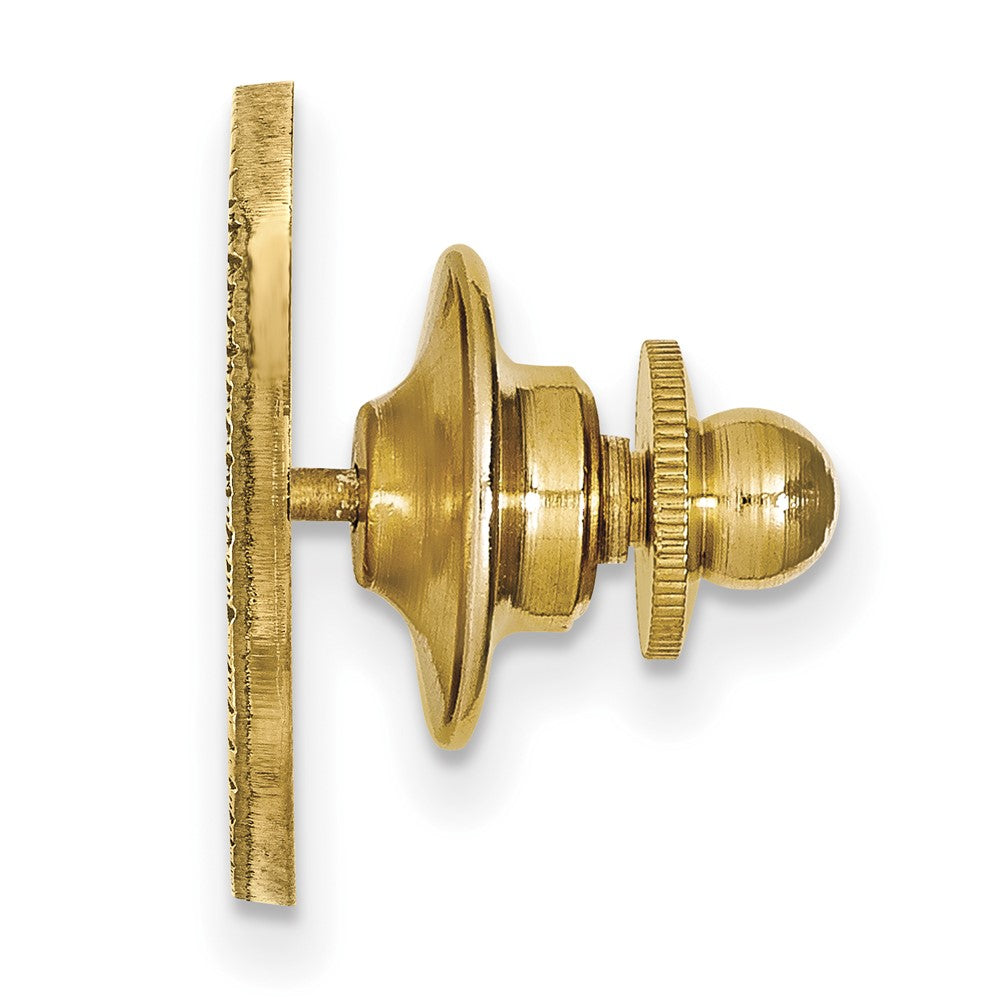 Alternate view of the 14K Yellow Gold University of Alabama Crest 15mm Lapel or Tie Pin by The Black Bow Jewelry Co.