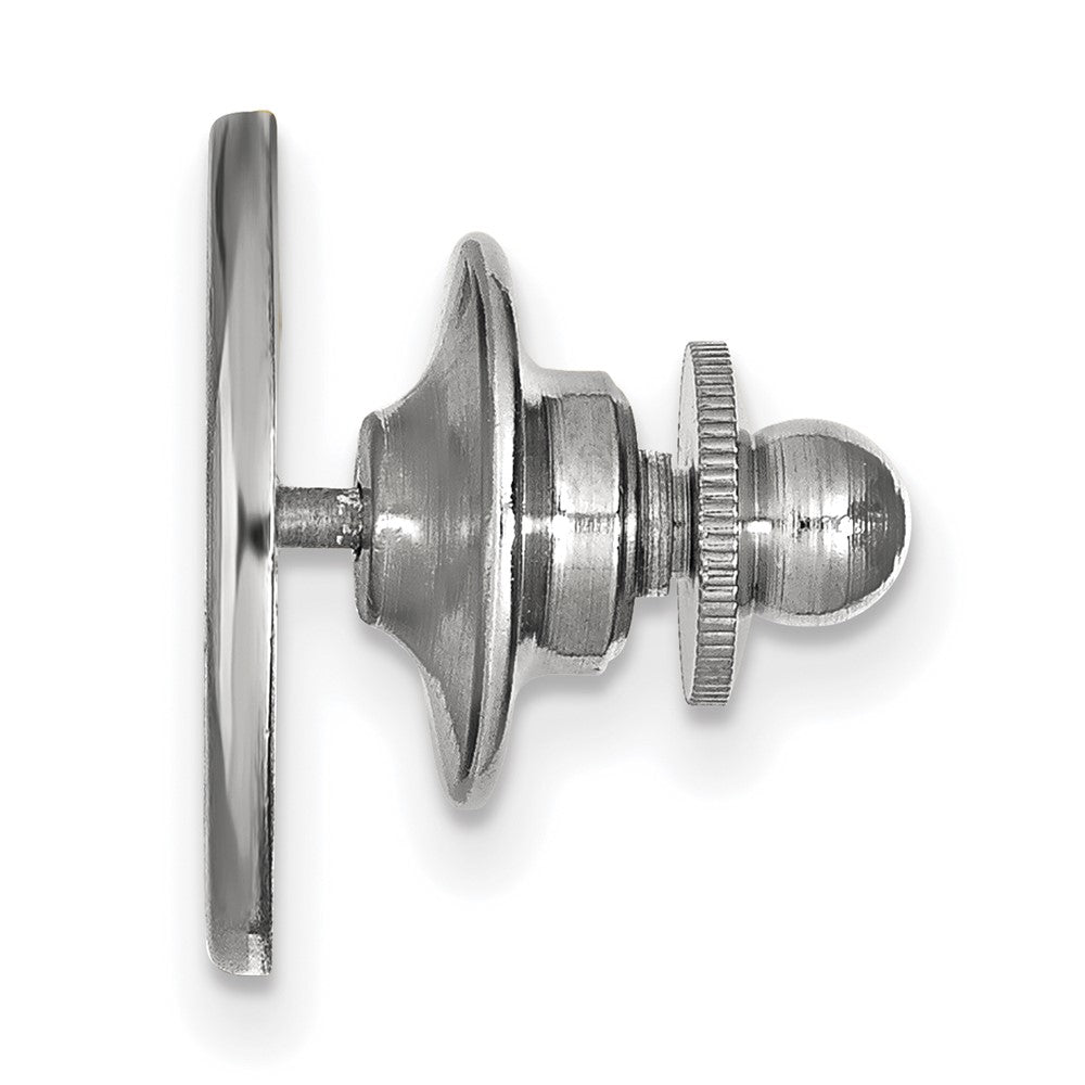 Alternate view of the 14K White Gold University of California Berkeley 16mm Lapel or Tie Pin by The Black Bow Jewelry Co.