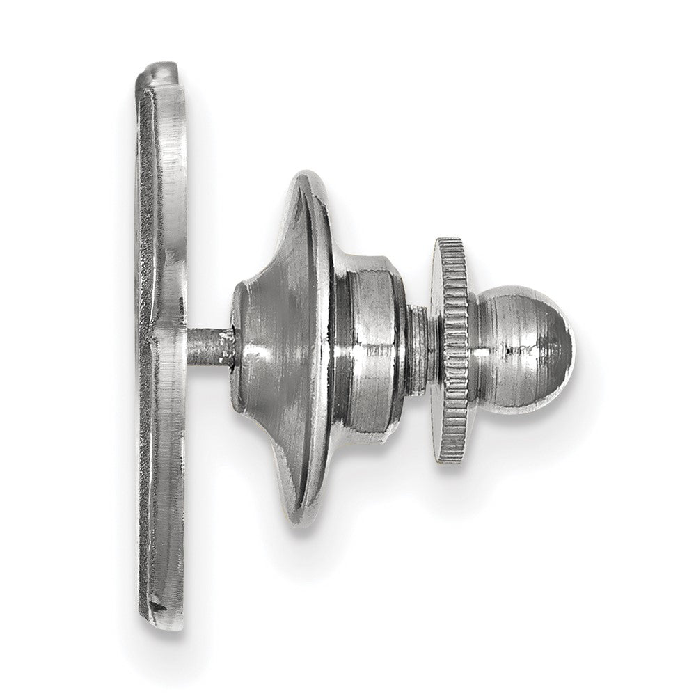 Alternate view of the 14K White Gold University of Colorado 18mm Lapel or Tie Pin by The Black Bow Jewelry Co.