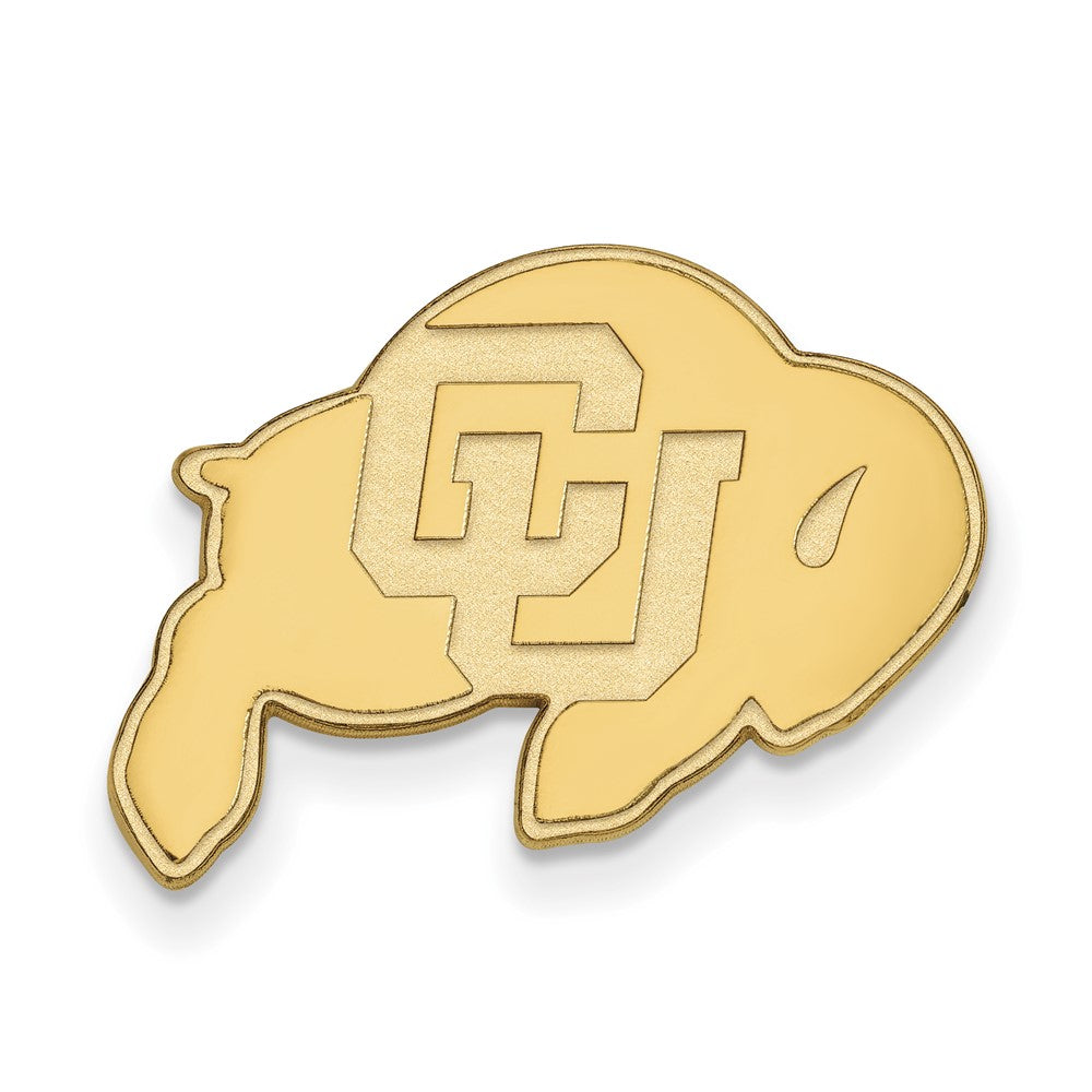 14K Gold Plated Silver University of Colorado 18mm Lapel or Tie Pin, Item M12141 by The Black Bow Jewelry Co.