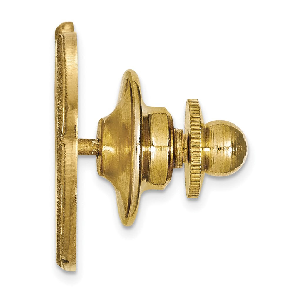 Alternate view of the 14K Gold Plated Silver University of Colorado 18mm Lapel or Tie Pin by The Black Bow Jewelry Co.