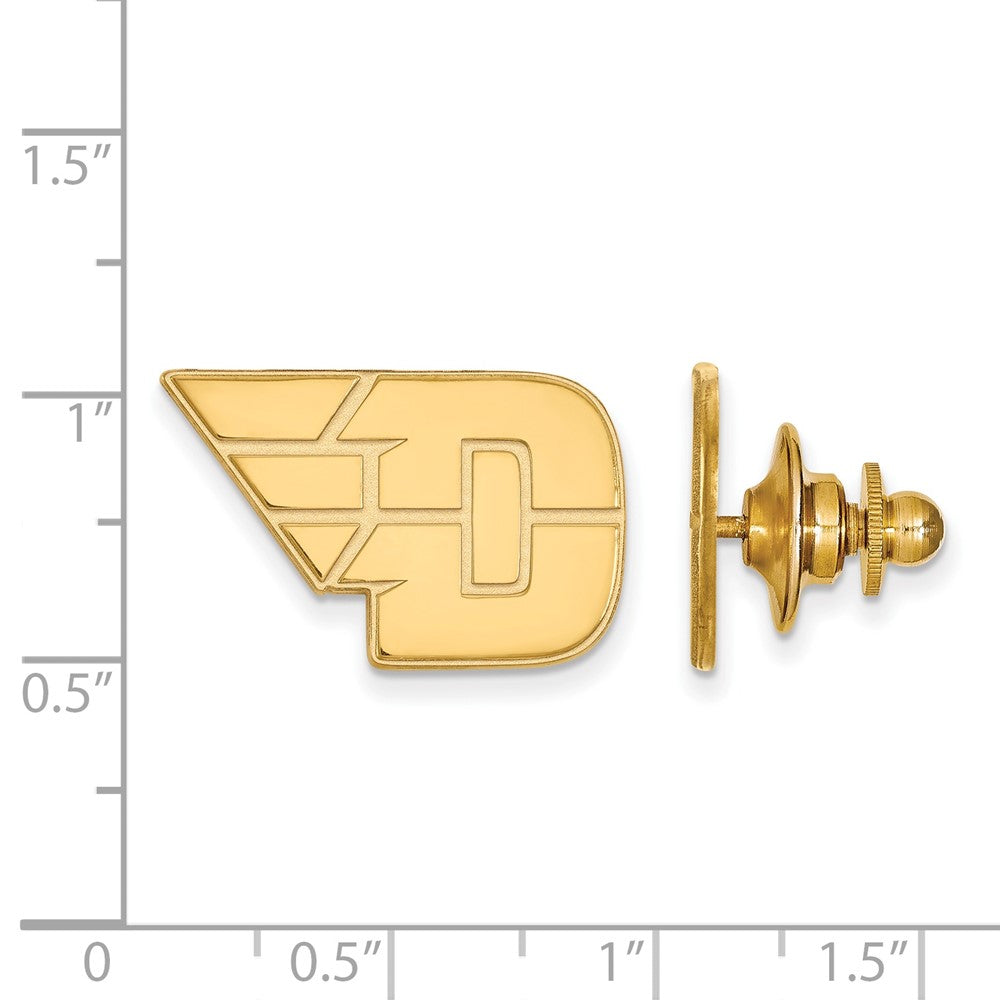 Alternate view of the 14K Yellow Gold University of Dayton 22mm Lapel or Tie Pin by The Black Bow Jewelry Co.