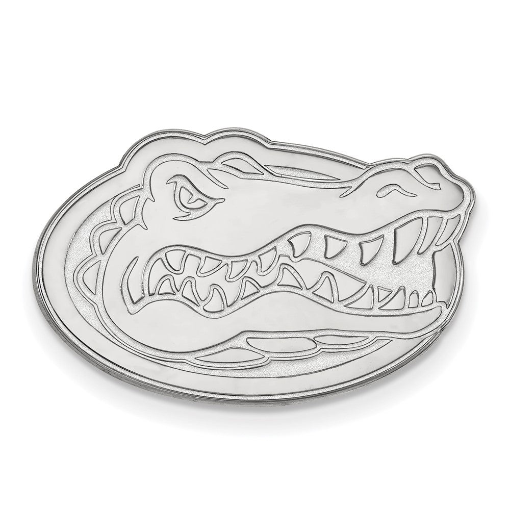 14K White Gold University of Florida Gator 24mm Lapel or Tie Pin, Item M12147 by The Black Bow Jewelry Co.