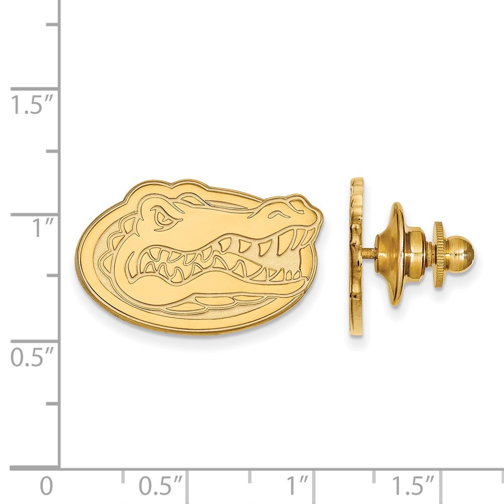 Alternate view of the 14K Yellow Gold University of Florida Gator 24mm Lapel or Tie Pin by The Black Bow Jewelry Co.