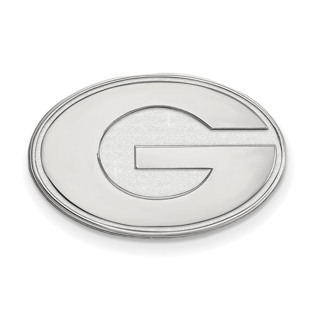 14K White Gold University of Georgia 24mm Lapel or Tie Pin, Item M12155 by The Black Bow Jewelry Co.