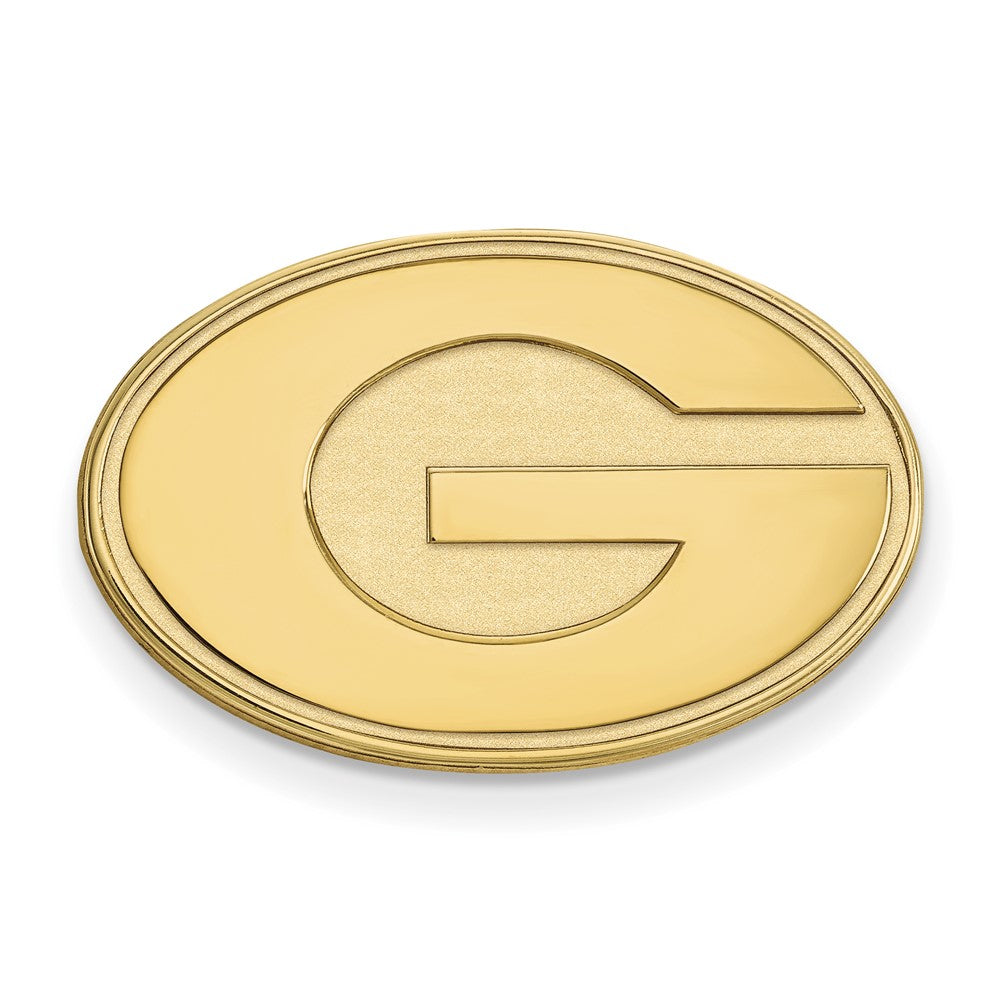 14K Gold Plated Silver University of Georgia 24mm Lapel or Tie Pin, Item M12157 by The Black Bow Jewelry Co.