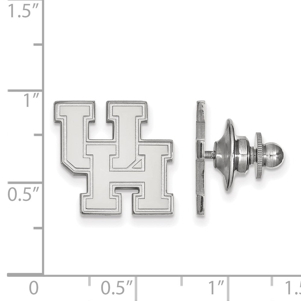 Alternate view of the 14K White Gold University of Houston 16mm Lapel or Tie Pin by The Black Bow Jewelry Co.