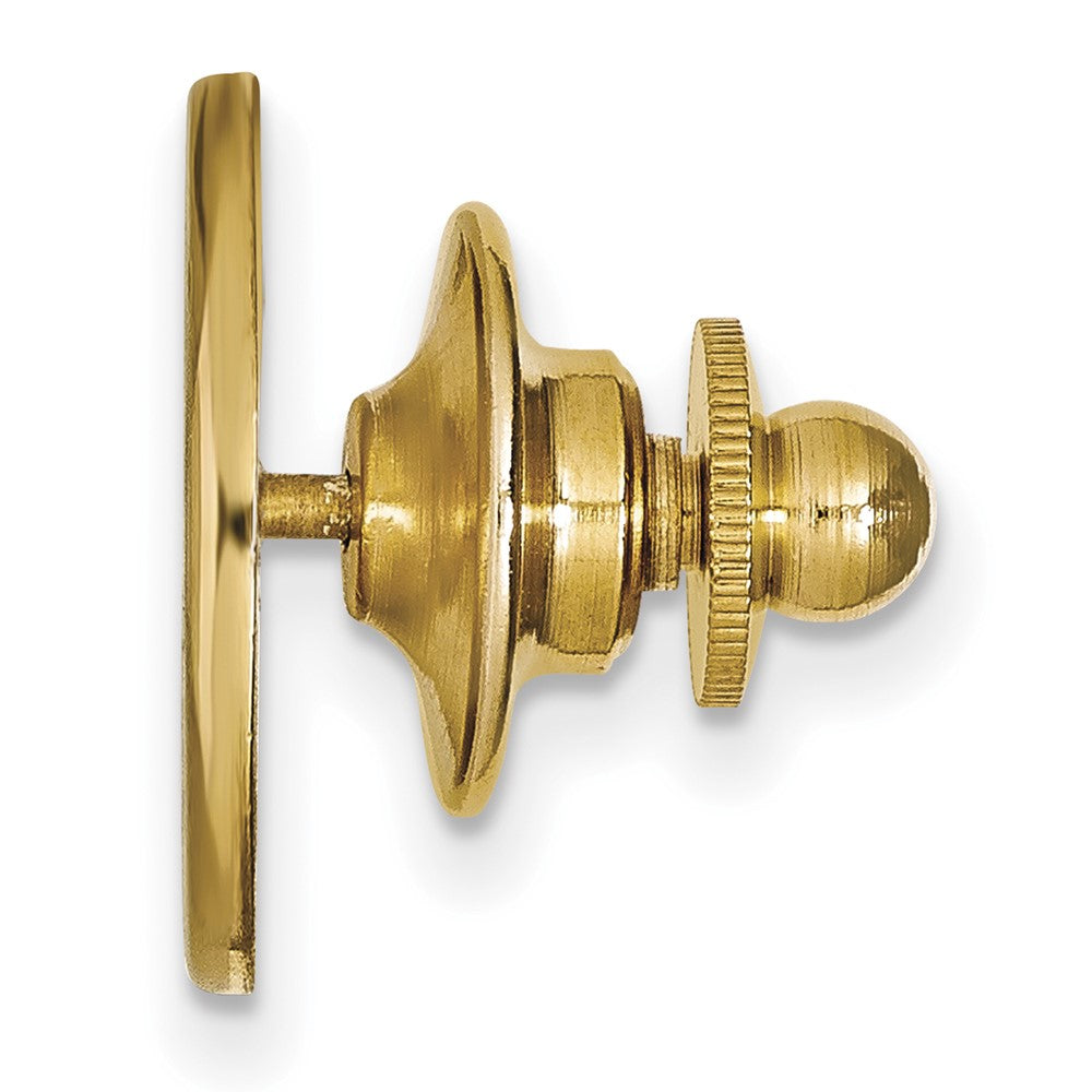 Alternate view of the 14K Yellow Gold Univ. of Illinois Initial I Disc 15mm Lapel or Tie Pin by The Black Bow Jewelry Co.