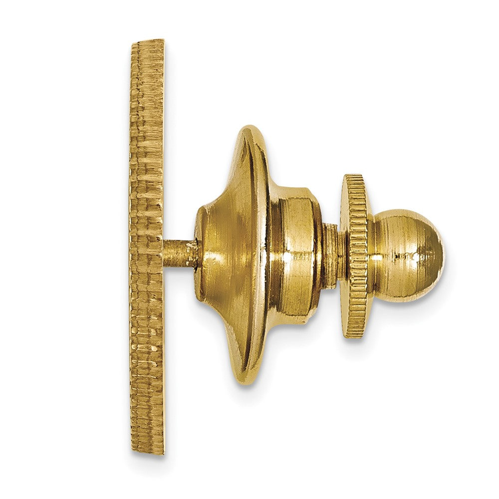 Alternate view of the 14K Yellow Gold University of Illinois Crest 15mm Lapel or Tie Pin by The Black Bow Jewelry Co.