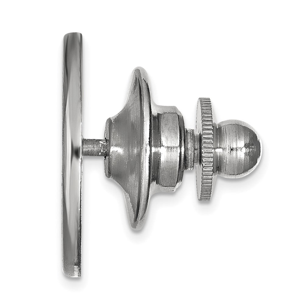 Alternate view of the Sterling Silver U. of Kansas Right Profile 15mm Lapel or Tie Pin by The Black Bow Jewelry Co.