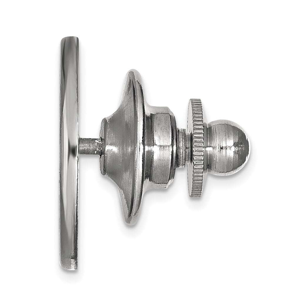 Alternate view of the Sterling Silver U. of Kansas Left Profile 15mm Lapel or Tie Pin by The Black Bow Jewelry Co.