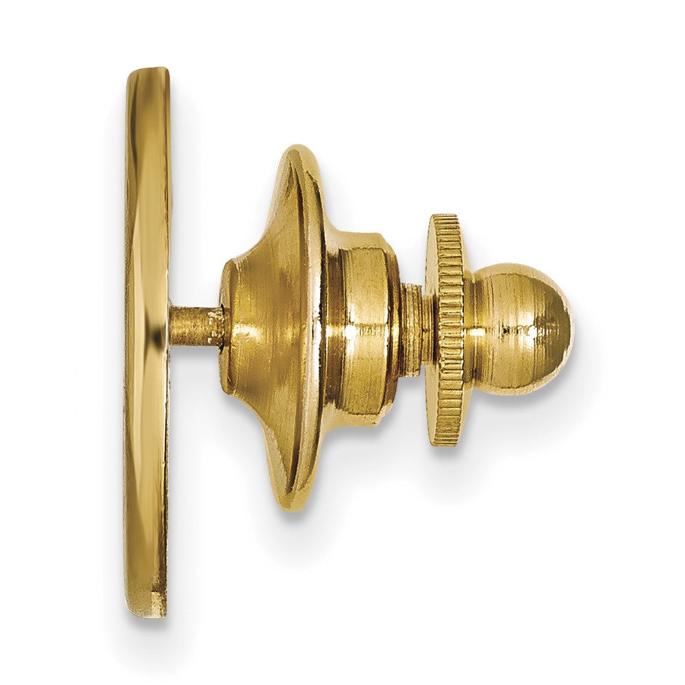 Alternate view of the 14K Gold Plated Silver U. of Kentucky 15mm UK Disc Lapel or Tie Pin by The Black Bow Jewelry Co.