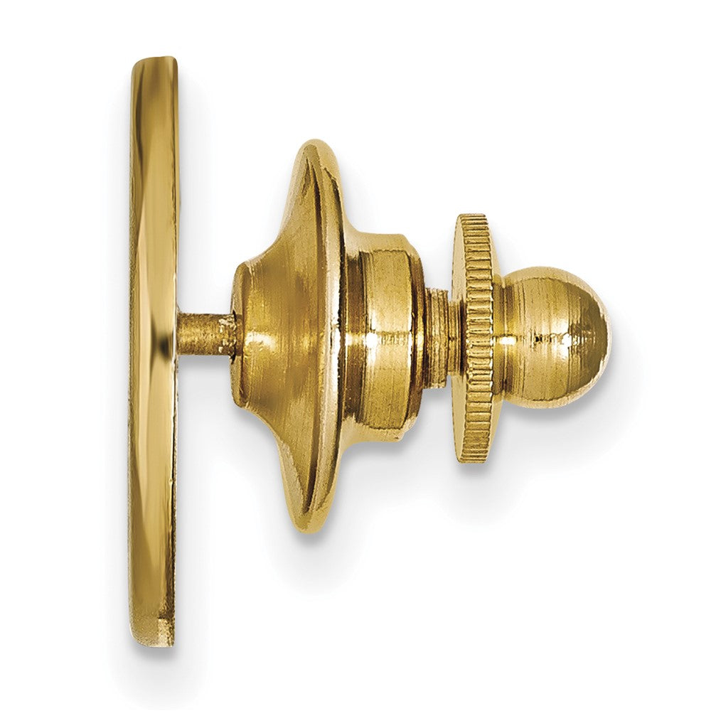 Alternate view of the 14K Yellow Gold University of Louisville Disc 15mm Lapel or Tie Pin by The Black Bow Jewelry Co.