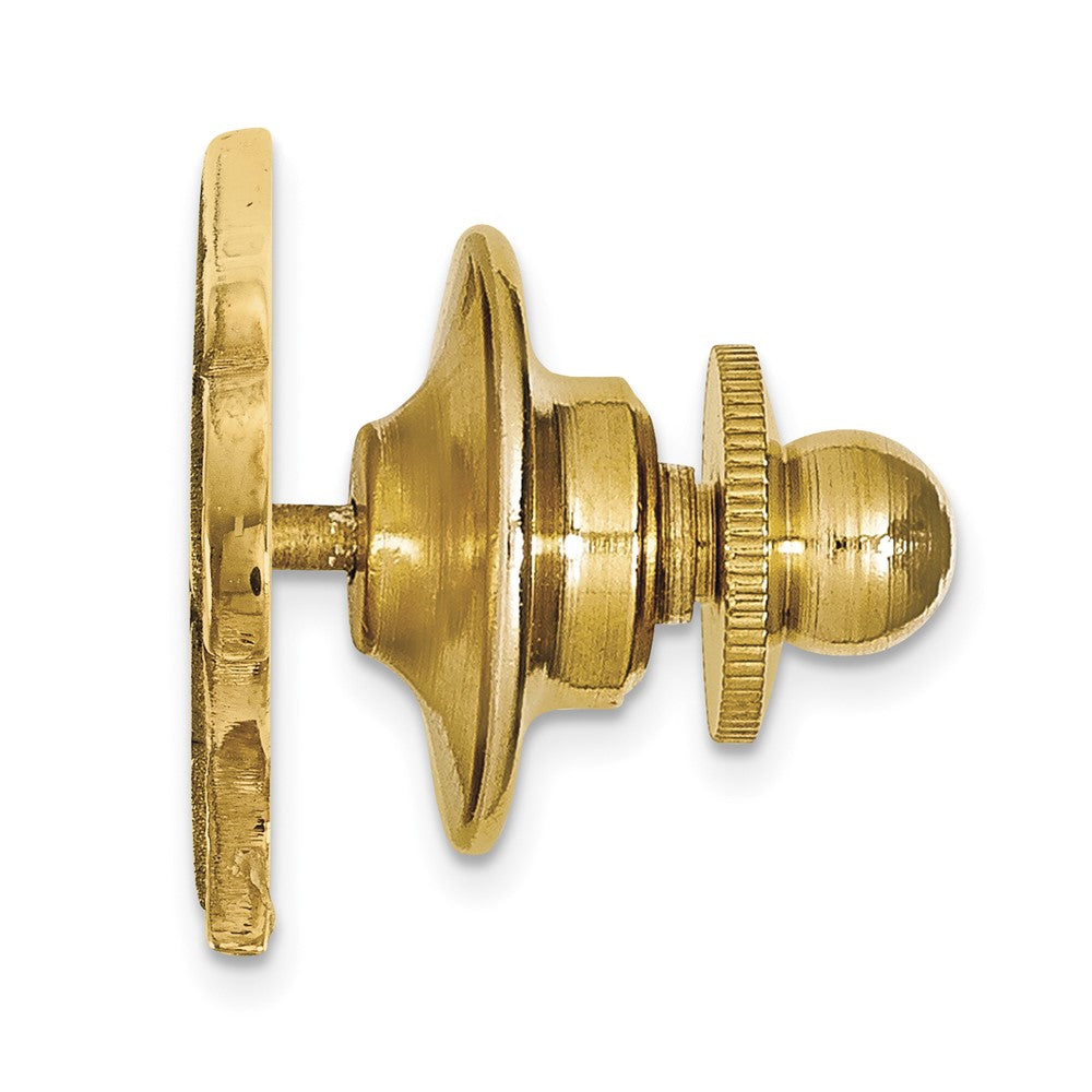 Alternate view of the 14K Gold Plated Silver U. of Louisville Cardinal 14mm Lapel or Tie Pin by The Black Bow Jewelry Co.