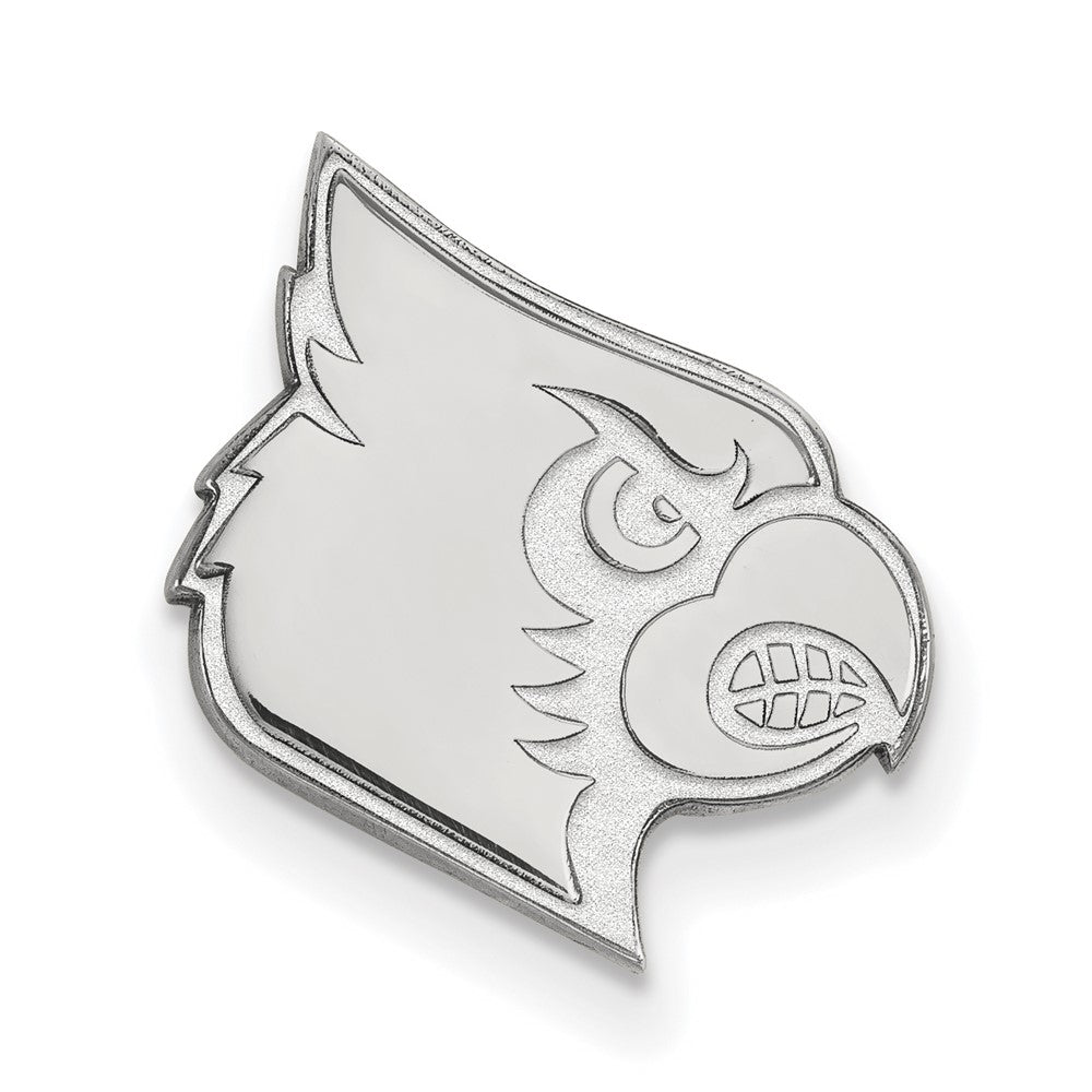 Sterling Silver Univ. of Louisville Cardinal 14mm Lapel or Tie Pin, Item M12199 by The Black Bow Jewelry Co.