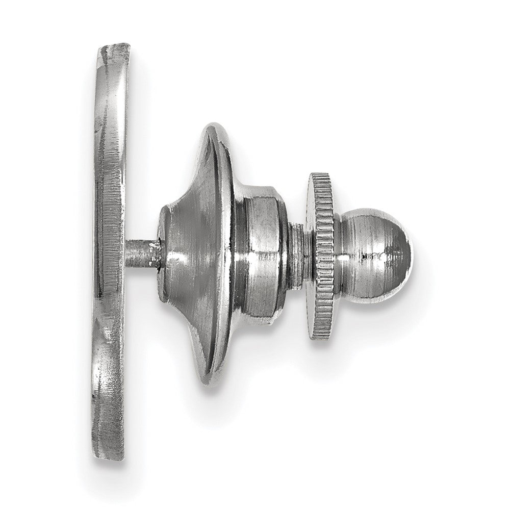 Alternate view of the 14K White Gold University of Mississippi 13x16mm Lapel or Tie Pin by The Black Bow Jewelry Co.