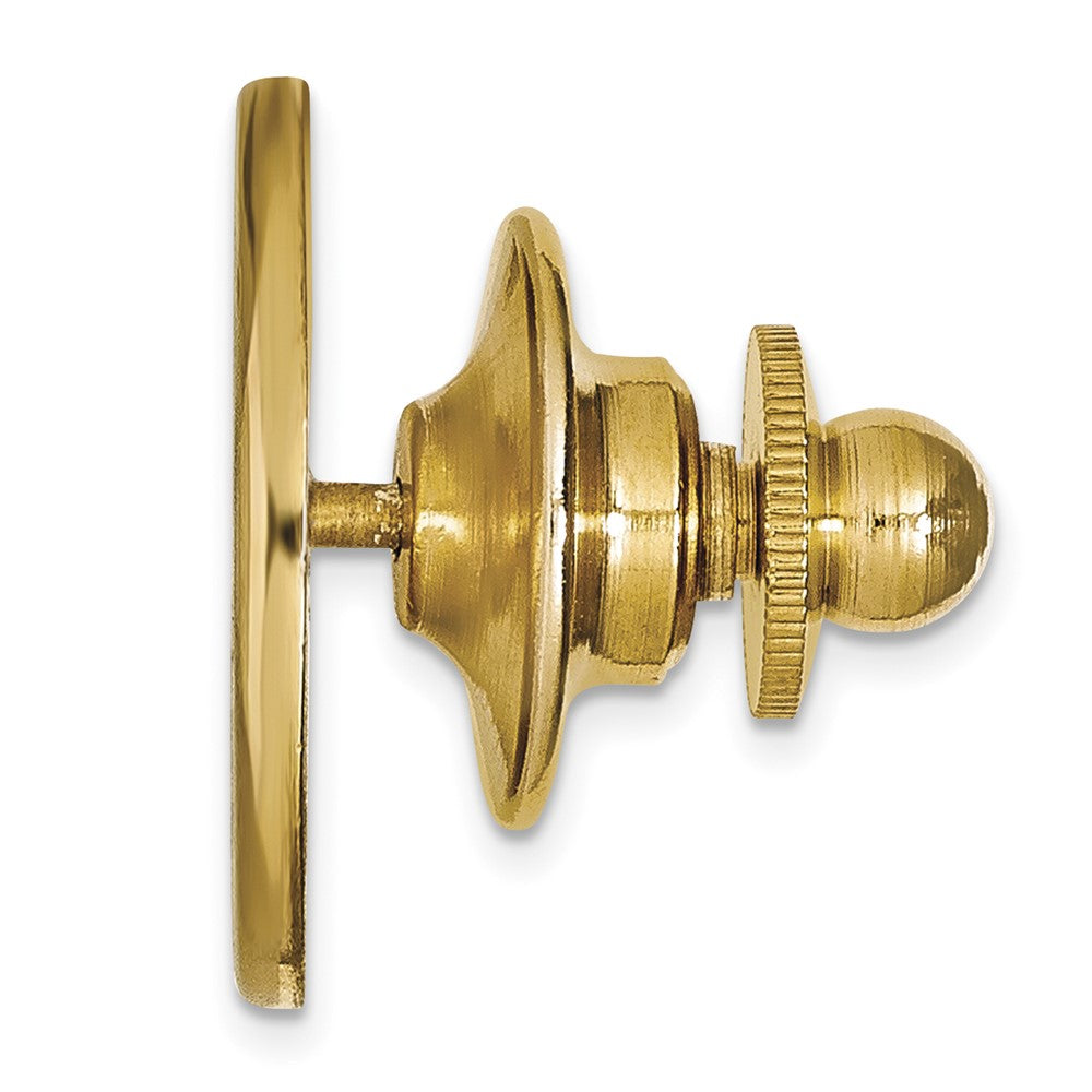 Alternate view of the 14K Yellow Gold University of Nebraska Initial N 15mm Lapel or Tie Pin by The Black Bow Jewelry Co.