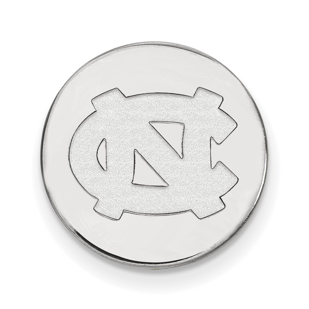 14K White Gold University of North Carolina 15mm Lapel or Tie Pin, Item M12221 by The Black Bow Jewelry Co.