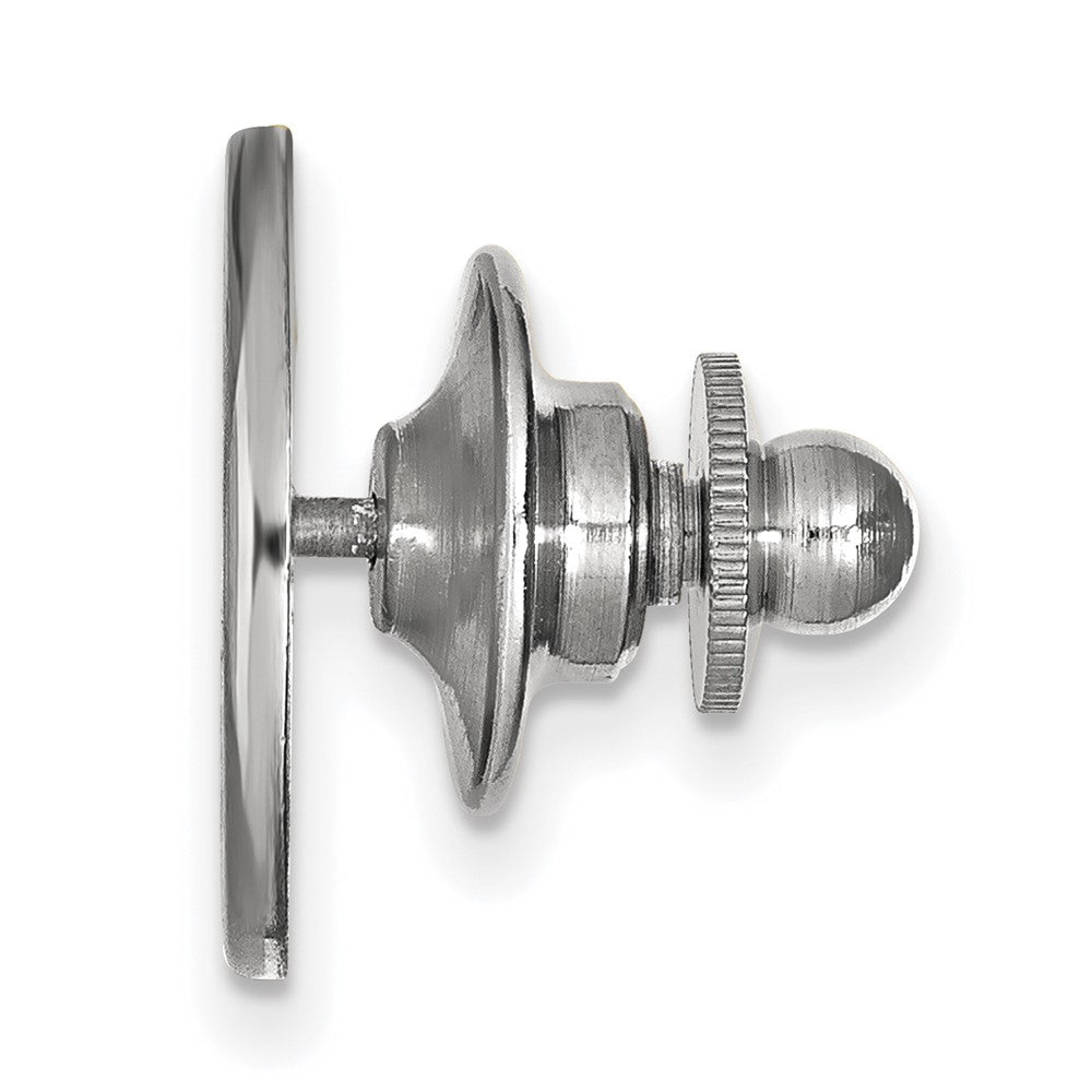 Alternate view of the 14K White Gold University of North Carolina 15mm Lapel or Tie Pin by The Black Bow Jewelry Co.