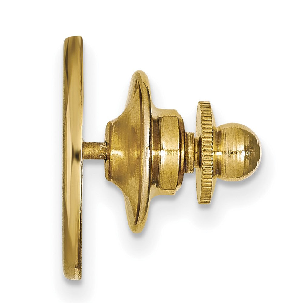 Alternate view of the 14K Gold Plated Silver U of North Carolina 15mm Lapel or Tie Pin by The Black Bow Jewelry Co.