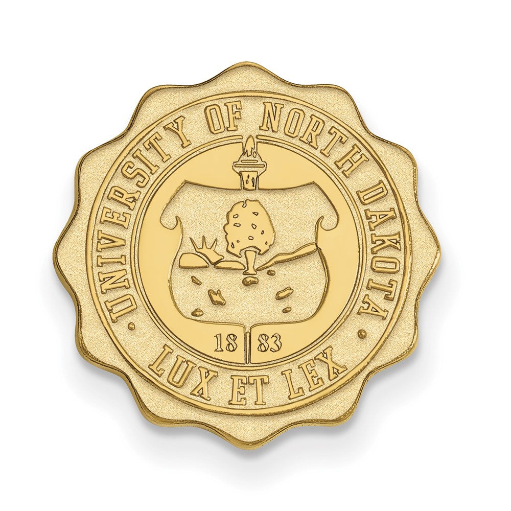 14K Yellow Gold University of North Dakota Crest 15mm Lapel or Tie Pin, Item M12230 by The Black Bow Jewelry Co.