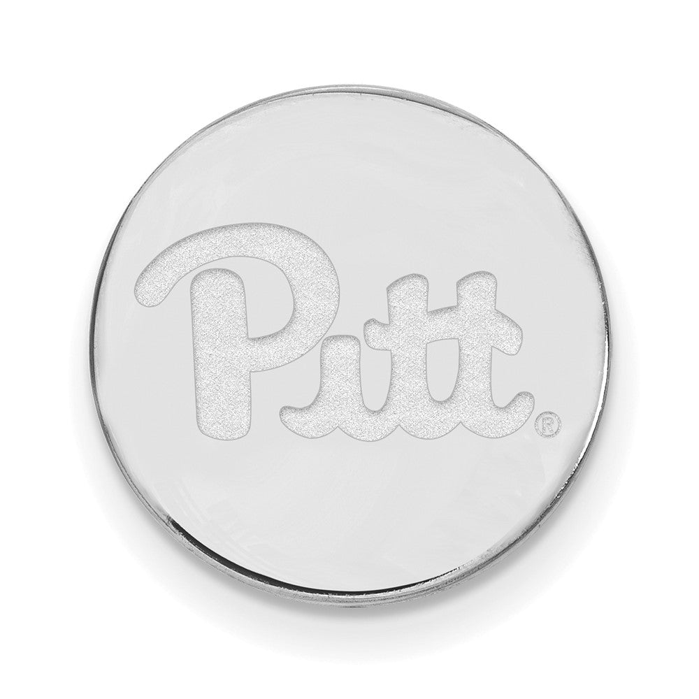 14K White Gold University of Pittsburgh 15mm Lapel or Tie Pin, Item M12237 by The Black Bow Jewelry Co.