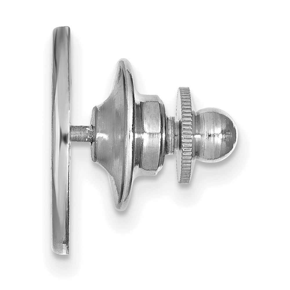 Alternate view of the 14K White Gold University of Pittsburgh 15mm Lapel or Tie Pin by The Black Bow Jewelry Co.