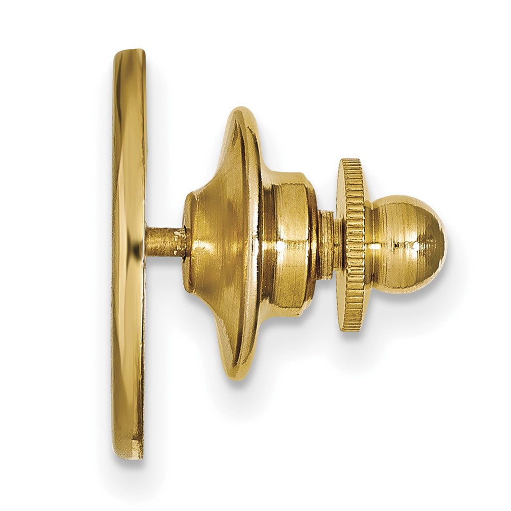 Alternate view of the 14K Gold Plated Silver University of Pittsburgh 15mm Lapel or Tie Pin by The Black Bow Jewelry Co.