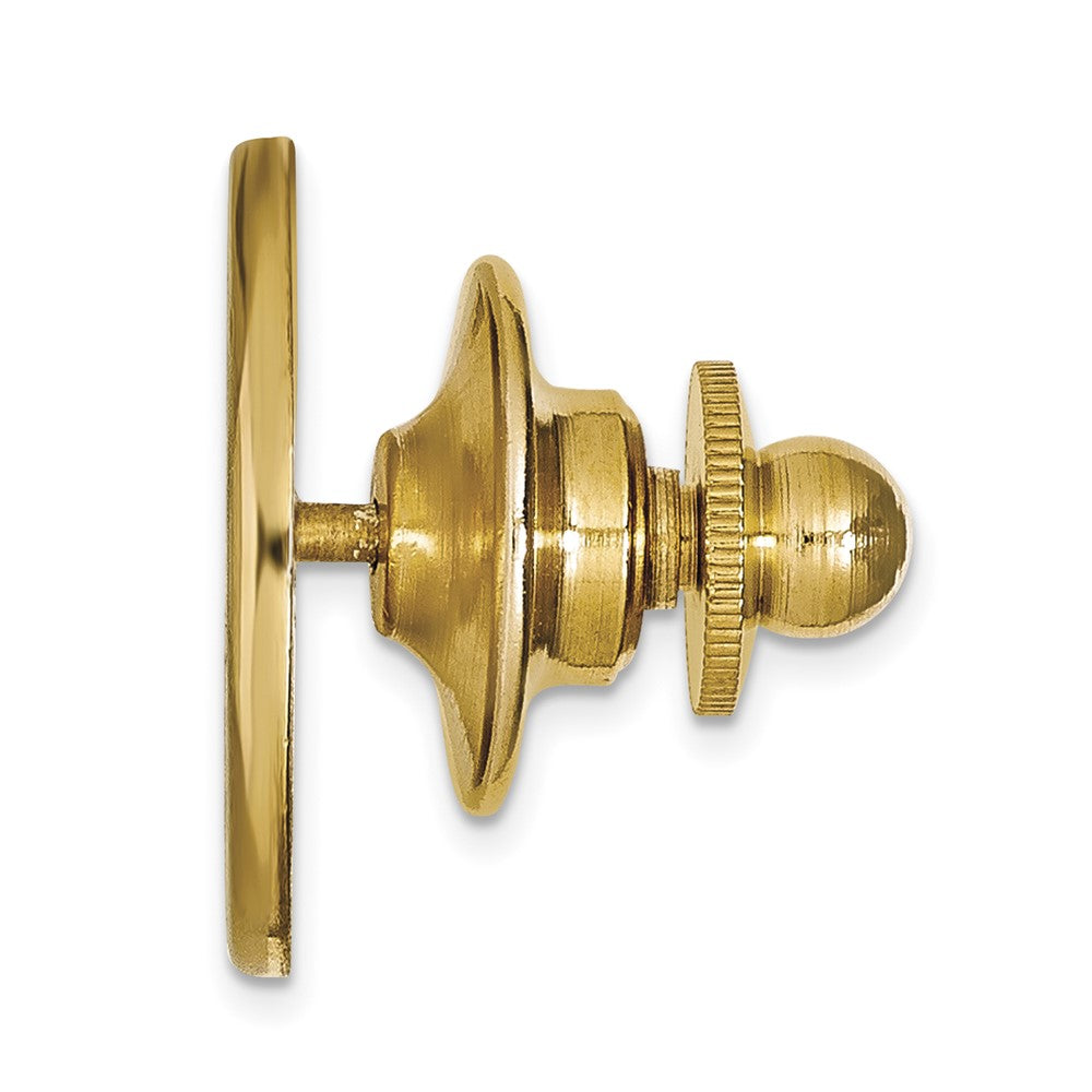 Alternate view of the 14K Yellow Gold U. of South Carolina 15mm Gamecock Lapel or Tie Pin by The Black Bow Jewelry Co.