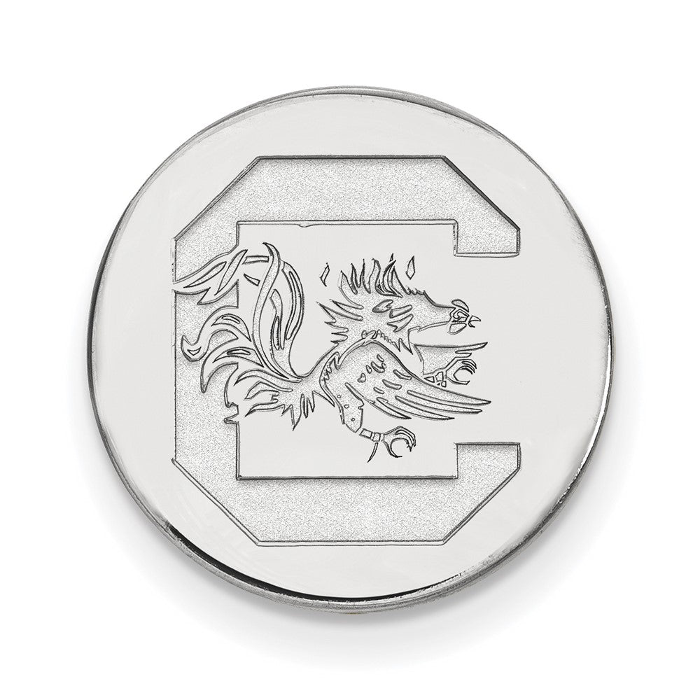 Sterling Silver U. of South Carolina 15mm Logo Lapel or Tie Pin, Item M12250 by The Black Bow Jewelry Co.