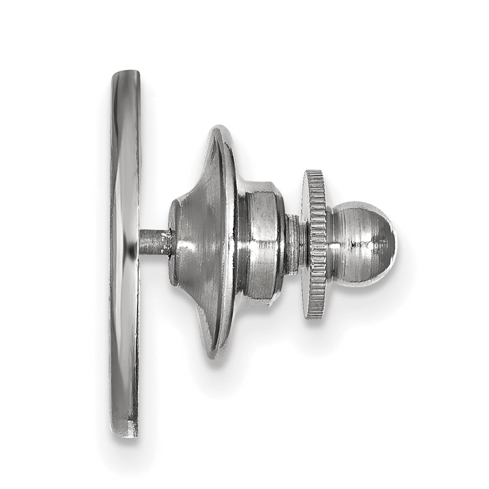 Alternate view of the 14K White Gold University of South Florida Crest 15mm Lapel or Tie Pin by The Black Bow Jewelry Co.