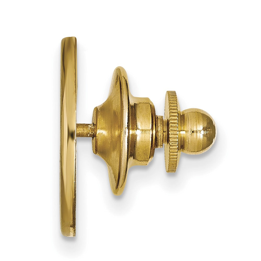 Alternate view of the 14K Gold Plated Silver U. of South Florida Crest 15mm Lapel or Tie Pin by The Black Bow Jewelry Co.