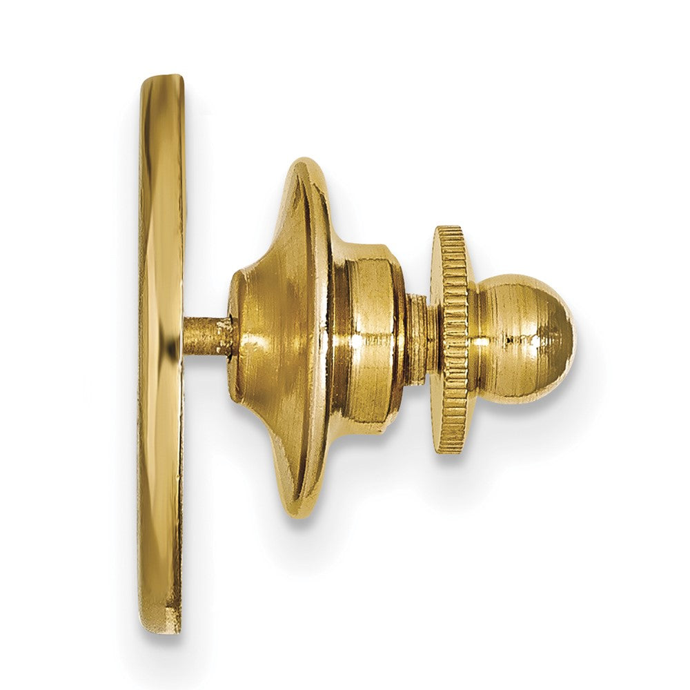 Alternate view of the 14K Gold Plated Silver U. of South Florida Bull 15mm Lapel or Tie Pin by The Black Bow Jewelry Co.