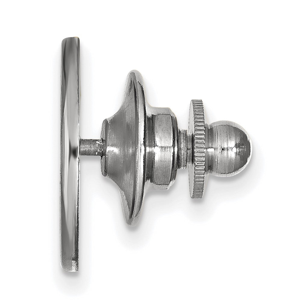 Alternate view of the 14K White Gold U. of Southern California 15mm Disc Lapel or Tie Pin by The Black Bow Jewelry Co.