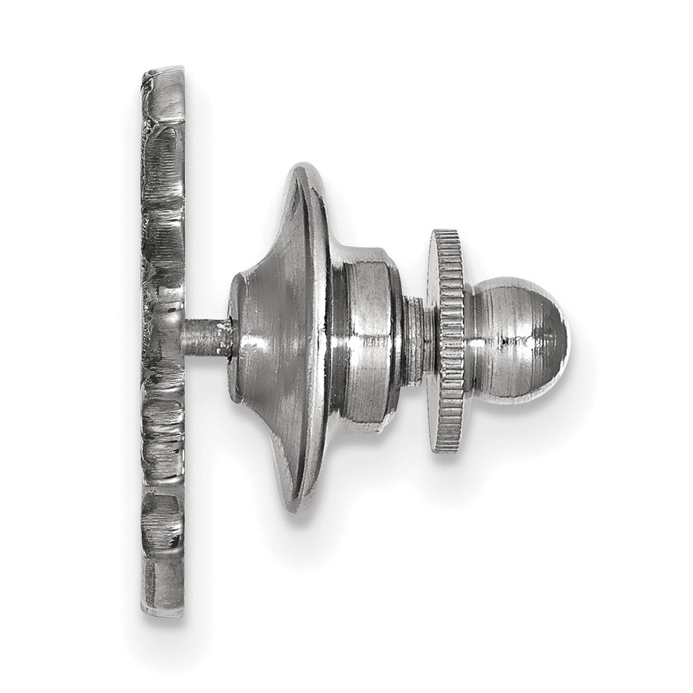Alternate view of the 14K White Gold U. of Southern California 15mm Trojan Lapel or Tie Pin by The Black Bow Jewelry Co.