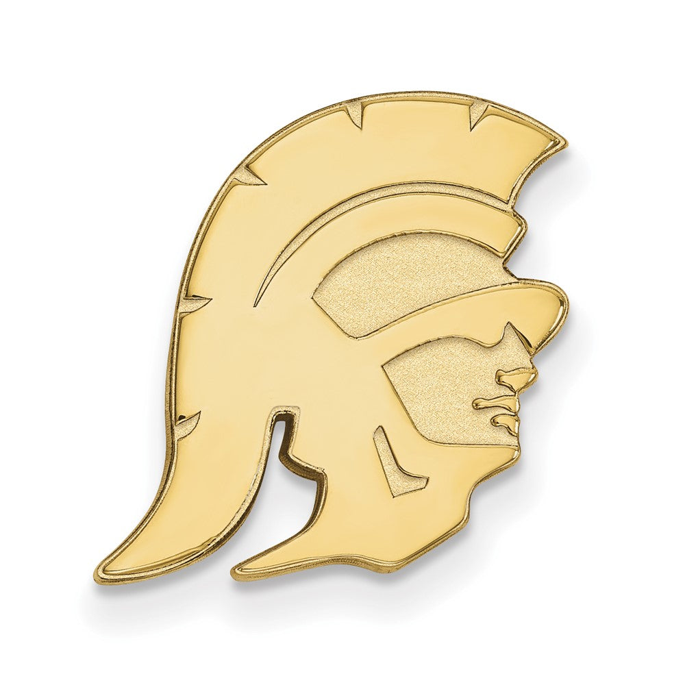 14K Gold Plated Silver U. of Southern California 15mm Trojan Pin, Item M12266 by The Black Bow Jewelry Co.