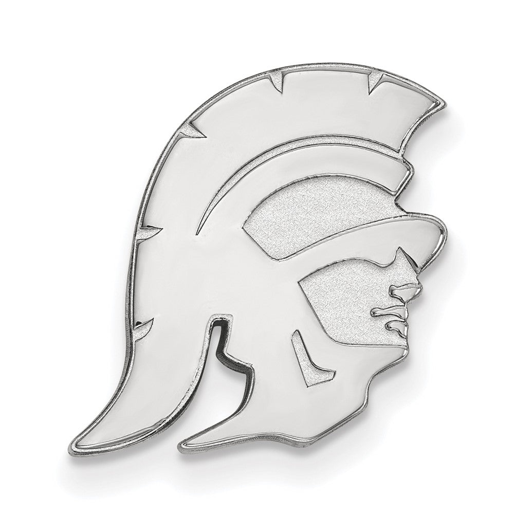 Sterling Silver U. of Southern California 15mm Trojan Lapel or Tie Pin, Item M12268 by The Black Bow Jewelry Co.