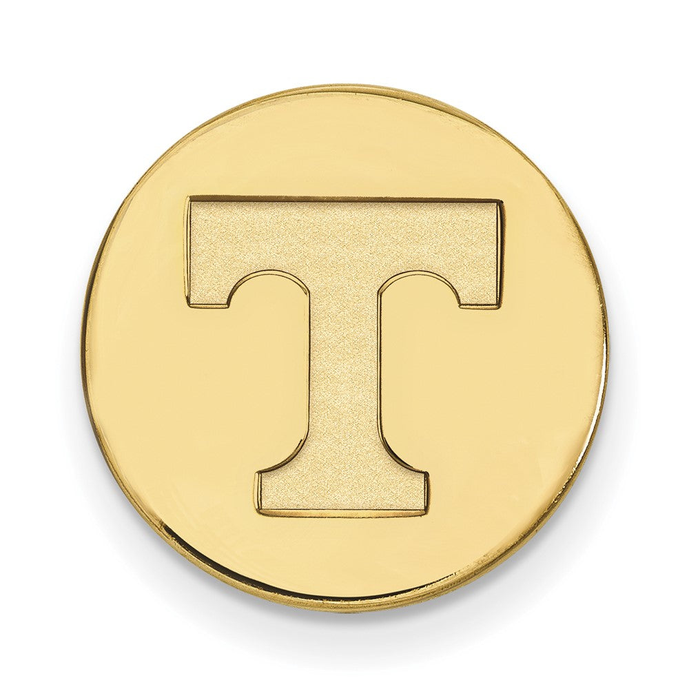14K Gold Plated Silver University of Tennessee 15mm Lapel or Tie Pin, Item M12273 by The Black Bow Jewelry Co.