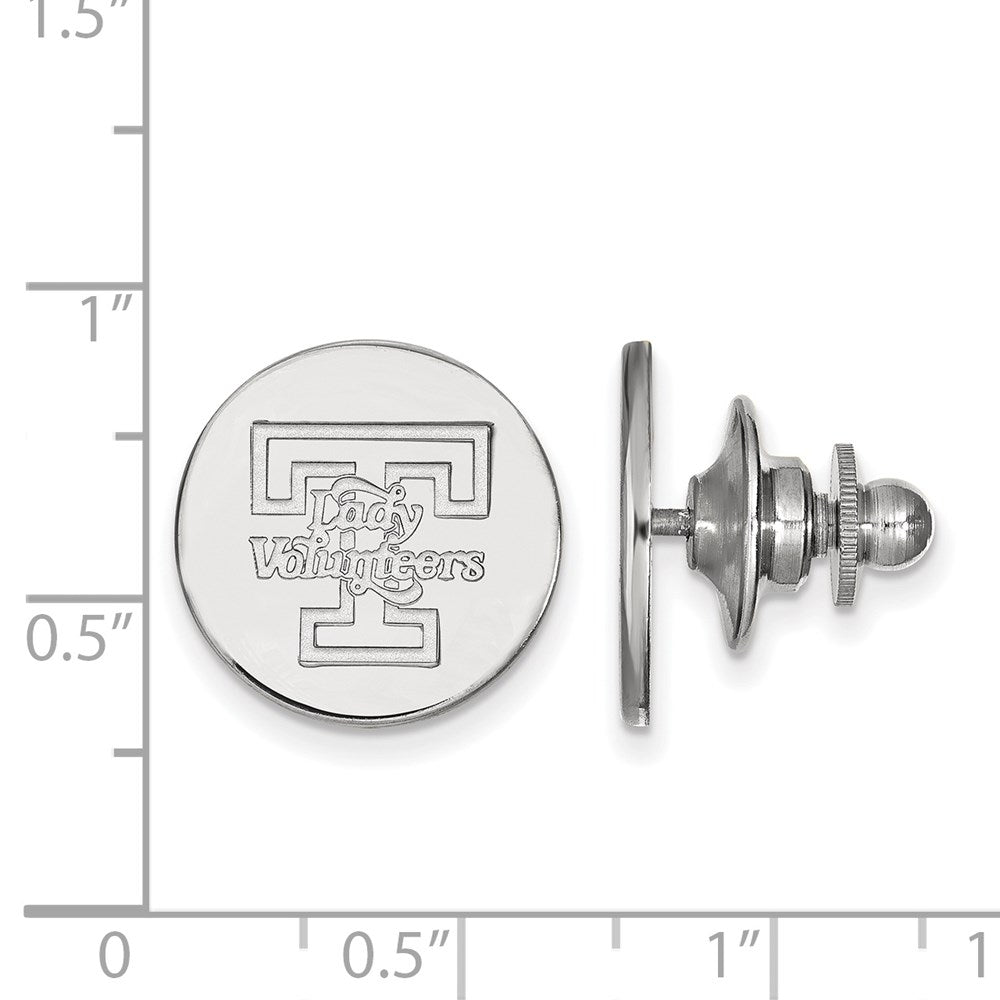 Alternate view of the Sterling Silver University of Tennessee Lady Volunteers 15mm Pin by The Black Bow Jewelry Co.