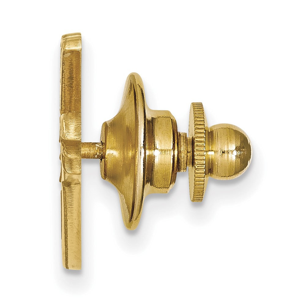 Alternate view of the 14K Gold Plated Silver U. of Texas San Antonio 29mm Roadrunner Pin by The Black Bow Jewelry Co.