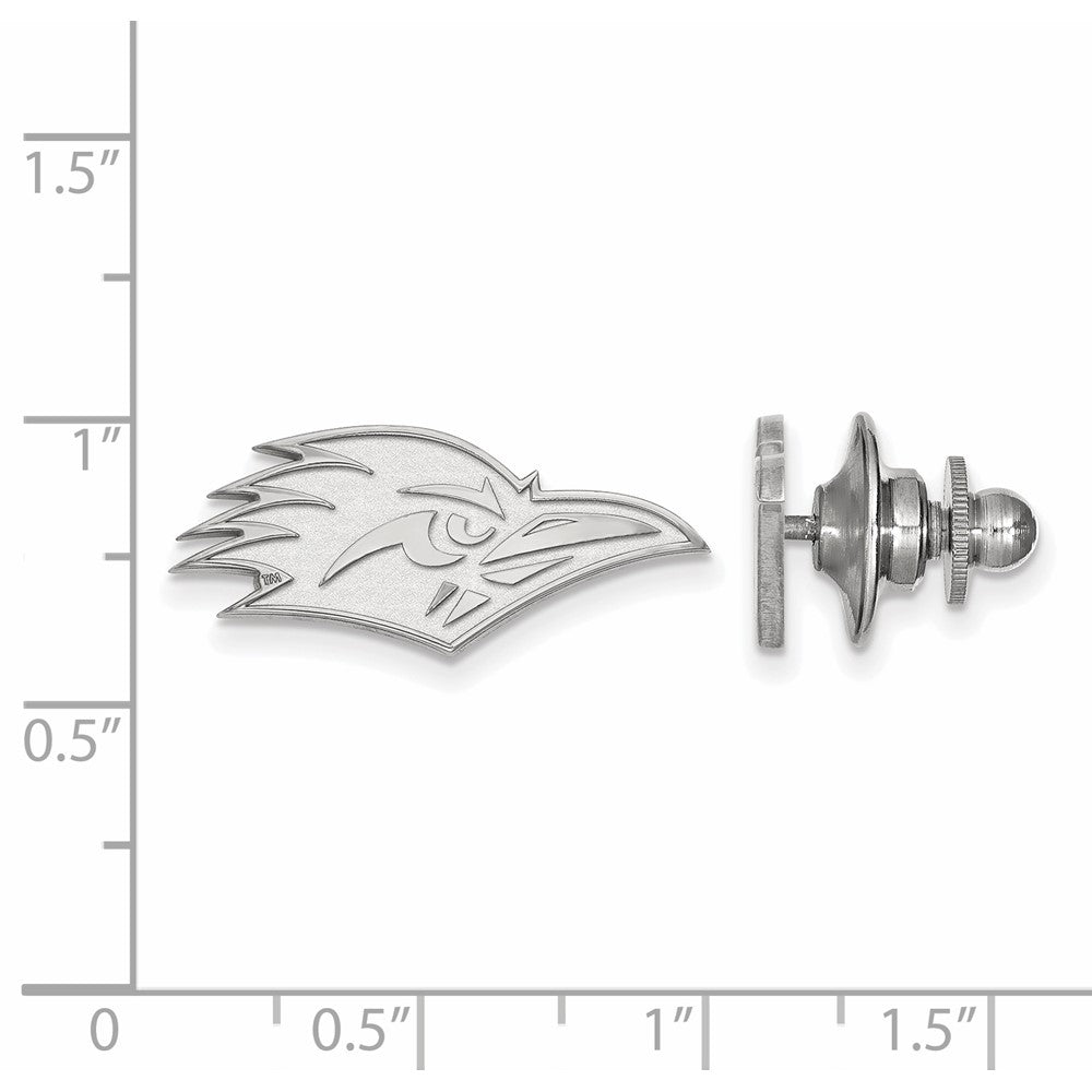 Alternate view of the Sterling Silver University of Texas San Antonio 24mm Lapel or Tie Pin by The Black Bow Jewelry Co.