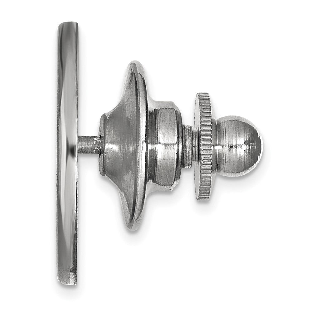 Alternate view of the 14K White Gold University of Virginia 15mm Lapel or Tie Pin by The Black Bow Jewelry Co.
